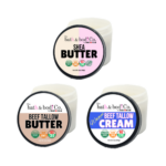 The Bath & Bodi Co shea butter and beef tallow creams including Wagyu and original tallow non-CBD skincare