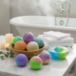 The Balence Non-CBD Bath Bomb Collection brings joy, color, and luxury to your tub with fun, fizzing blends