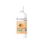 The Bath & Bodi Co by Balence Kumquat Shampoo and Body Wash bottle with citrus fruit design