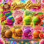 Colorful Butter Bombs bath bombs with fruity scents