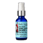 Blue bottle of Silver Shield Ionic Liquid Silver 20ppm with fine mist spray top