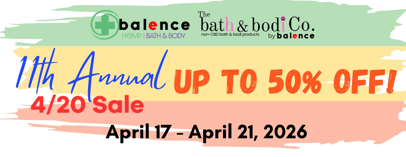 Balence and Bath & Bodi Co 420 sale banner 2026 up to 50 percent off April 17 to April 21