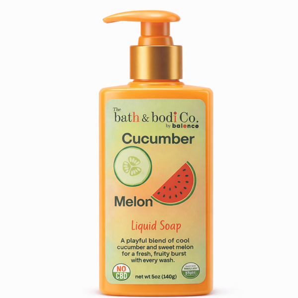 Cucumber melon liquid soap pump bottle