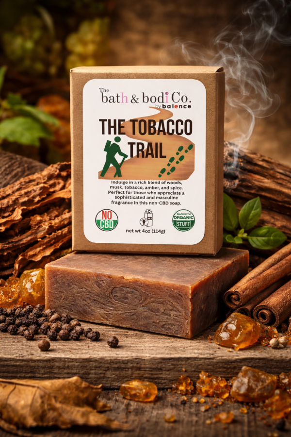 Tobacco Trail soap bar with rustic spices